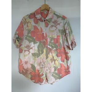 Aerie Floral Hawaiian Style Button Up- Size S